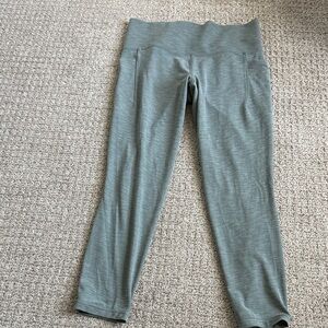 Athleta Salutation Stash High-Rise Leggings in Sage Heather